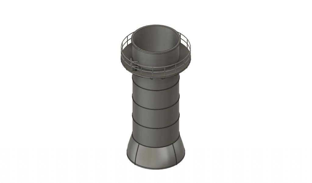 Shell Exhaust Stack Large Industrial Exhaust Stack – Tully Models